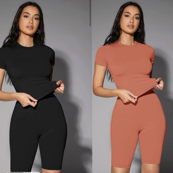 Shein Bae Solid Fitted T-shirt bundle - Picture 1 of 8